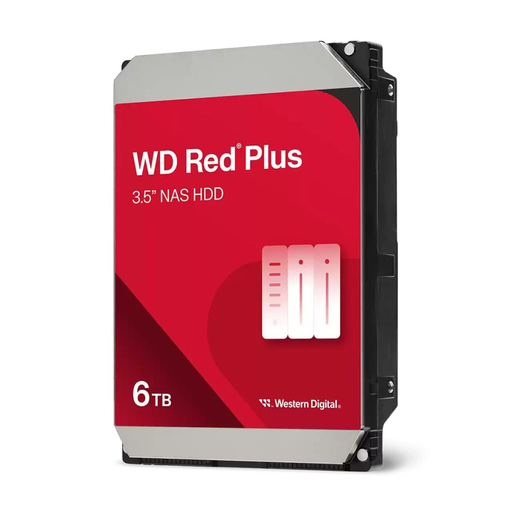 [WD60EFPX] WD RED Plus, WD60EFPX, 3.5", 6TB, 256Mb, 5400 Rpm, 7/24 GÜVENLİK-NAS-SERVER, HDD