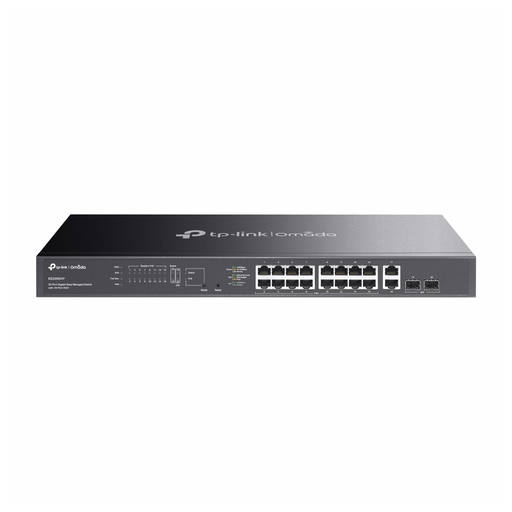[ES220GMP] Omada ES220GMP, 16 Port Gigabit, 16 Port PoE+, 2 Port Gigabit SFP, 250W, Yönetilebilir, Rackmount Switch