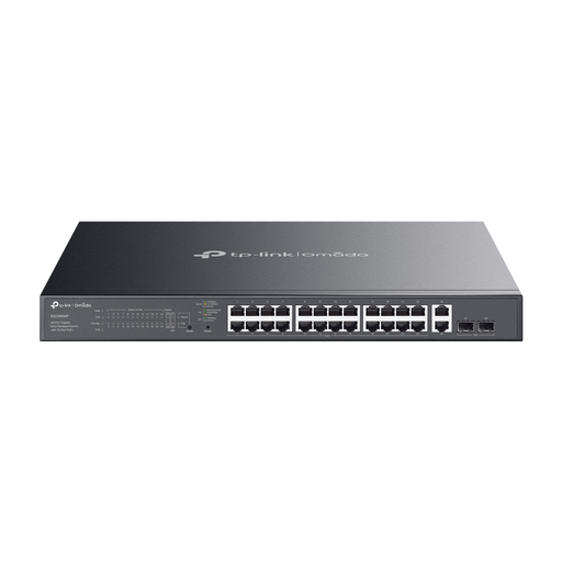 [ES228GMP] OMADA ES228GMP, 28 Port Gigabit, 24 Port Poe+,  2 Port Gigabit SFP, 384W, Yönetilebilir, Metal Kasa Rackmount Switch