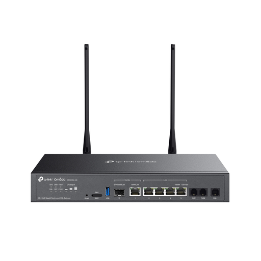 [DR3220V-4G] OMADA DR3220v-4G, 4 Port, 4G+Cat6 2,4Ghz, 1 Combo SFP Port, 2 FXS Port, Sim Yuvalı,  Gigabit Rackmount DSL Gateway