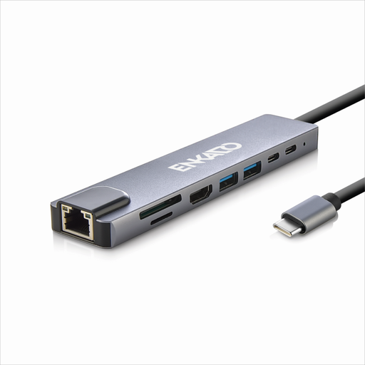 [EKD-TP42] ENKADO EKD-TP42, Type-C to To HDMI, 2PD, 2 USB 2.0 HDMI 4K + SD/TF, Ethernet 100mbs Multi· Hub