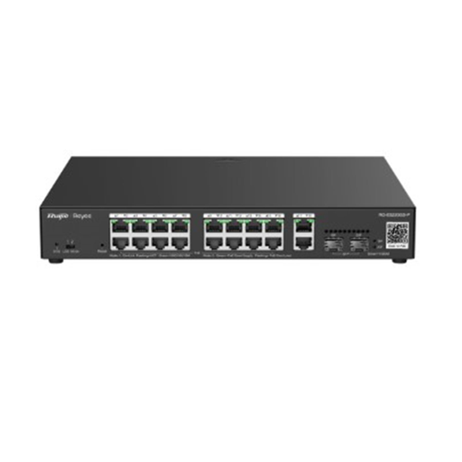 [RG-ES220GS-LP] RUIJIE REYEE RG-ES220GS-LP 20Port, 16 Port Gigabit PoE, 130W, 2 Port Gİgabit Uplink, 2 Port SFP,  Colud Yönetilebilir Switch  Metal Kasa