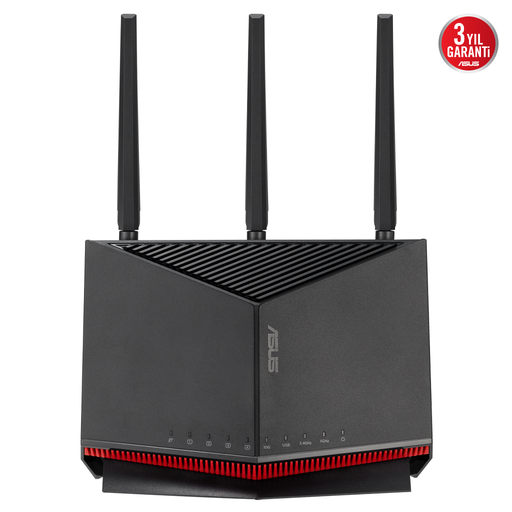 [RT-BE86U] ASUS RT-BE86U, BE6800, 4 Port, 6800Mbps, Dual Band, WİFİ 7, AiMesh, AiProtection Pro, Gigabit Extendable Router