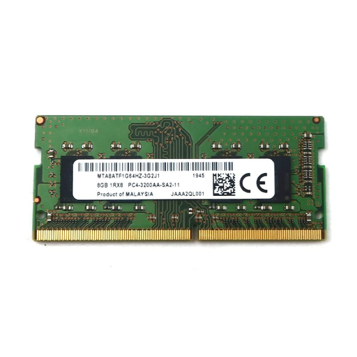 [MTA8ATF1G64HZ-3G2J1] MICRON MTA8ATF1G64HZ-3G2J1, 8Gb, 3200Mhz, DDR4, Sodimm Notebook RAM, 1,2V, CL22