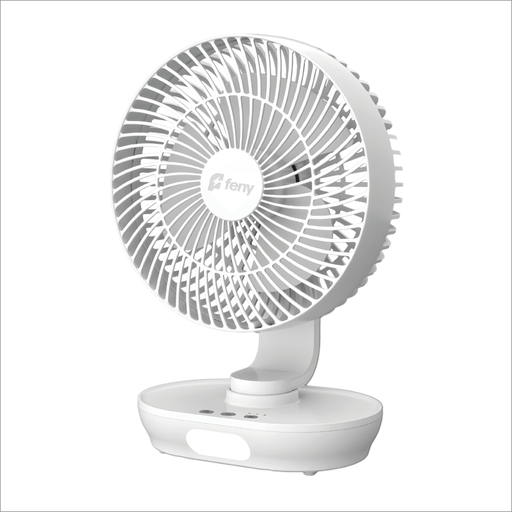 [FN-F88] FENY FN-F88, Oscilla+, BEYAZ,  3 Kademeli Hız, 150 Derece Otomatik Salınım, 8" Kanat, Masaüstü, Gece Lambası, Dahili 3000mAh Bataryalı, Type-C Şarj Girişli, Vantilatör