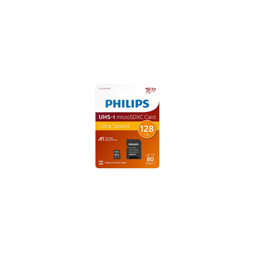 [FM12MP45B] PHILIPS FM12MP45B/00, 128GB, SDXC, UHS-I, U1, Class10, MicroSD Kart Bellek (SD Adaptörlü)