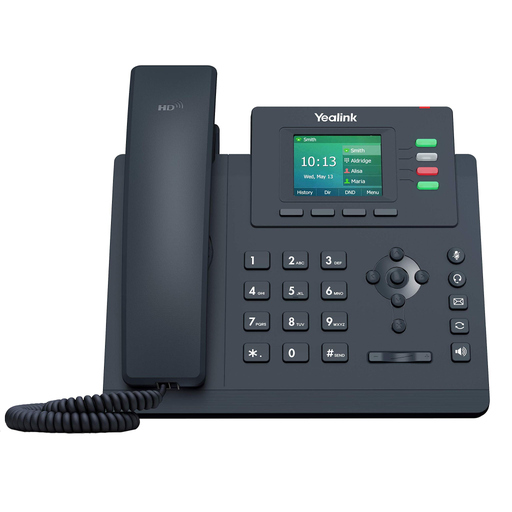 [SIP-T33G] YEALINK SIP-T33G, Masaüstü, Kablolu IP TELEFON, Siyah, 2.4" Renkli Ekran, 2xGigaBit Ethernet Portu, PoE Destekli