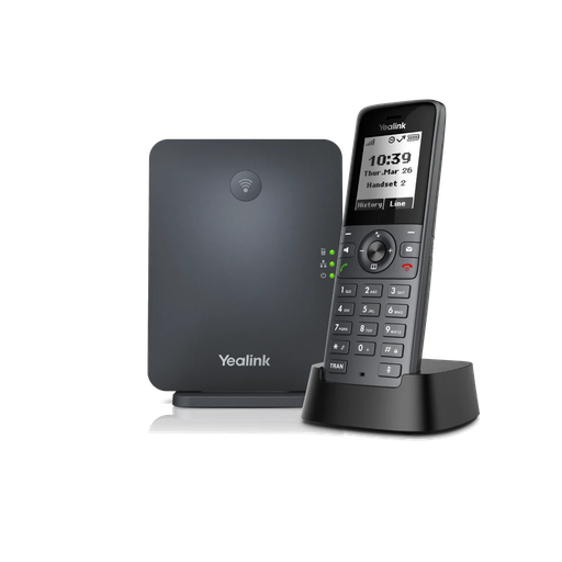 [W71P] YEALINK W71P, W71H Dect Telefon ile W70B Baz İstasyonu, Kablosuz IP TELEFON, Siyah, 1.8" Siyah Beyaz Ekran, 30 Saat Konuşma, 340 Saat Bekleme