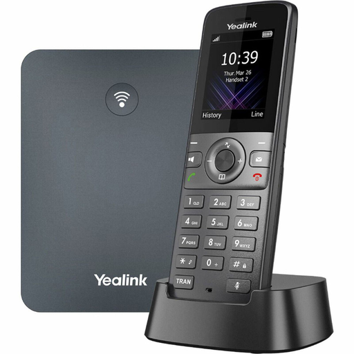 [W73P] YEALINK W73P, W73H Dect Telefon ile W70B Baz İstasyonu, Kablosuz IP TELEFON, Siyah, 1.8" Renkli Ekran, 35 Saat Konuşma, 400 Saat Bekleme