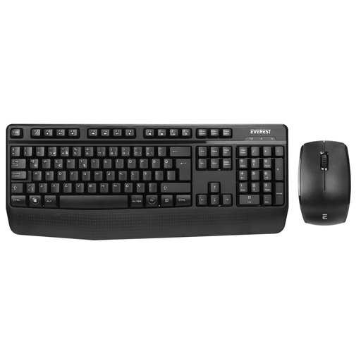 [KM-3335] EVEREST KM-3335, Siyah, 2.4Ghz Kablosuz, Türkçe Q, Multimedya, Klavye Mouse Set