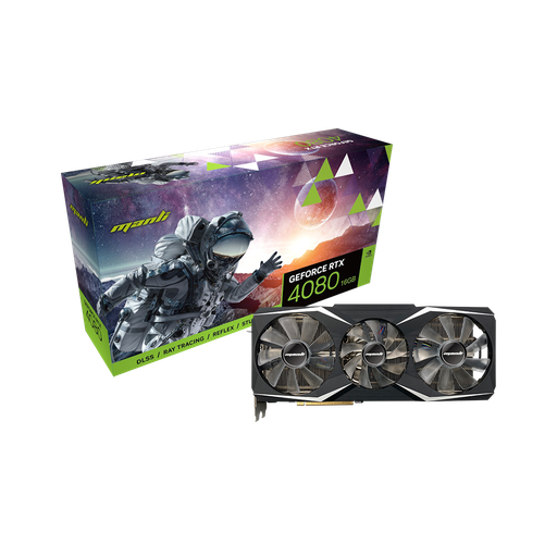 [M3520-N701] MANLI M-NRTX4080/6RMHPPP-M3520, GEFORCE RTX4080, 16Gb, 256Bit, GDDR6X, 1xHDMI, 3xDP GAMING Ekran Kartı