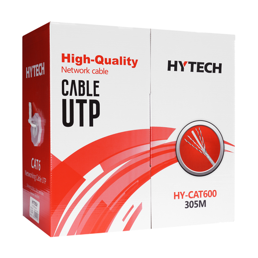 [HY-CAT600] HYTECH HY-CAT600, 25AWG, UTP, CAT6 Kablo, 305m, Gri
