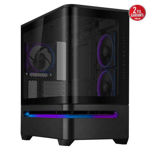 [AP202-TG] ASUS PRIME AP202 TG ARGB, PSU YOK, Tempered Glass, Kavisli Panel, ARGB, mATX, GAMING KASA
