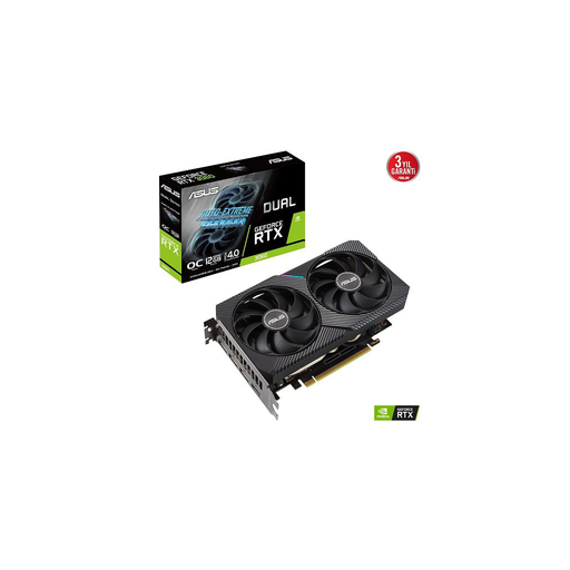 [RTX3060-O12G-V2] ASUS DUAL-RTX3060-O12G-V2, 12Gb, 192Bit, GDDR6, 192Bit, 1xHDMI, 3xDP GAMING Ekran Kartı