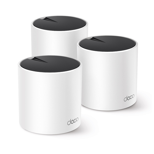 [DECO-X55-3] TP-LINK DECO-X55, AX3000, Üçlü Mesh, 3000Mbps, Dual Band, WiFi6, 3Port Gigabit Lan, 600m2 Çekim Alanı, Router, Geniş Alan İnternet Ağı Sağlayıcısı
