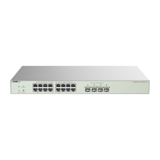 [RG-NBS3300-16MG4XS-HP] RUIJIE REYEE RG-NBS3300-16MG4XS-HP 16 Port  GigaBit PoE,  370W, 4Port SFP, L2 Yönetilebilir Switch  Metal Kasa