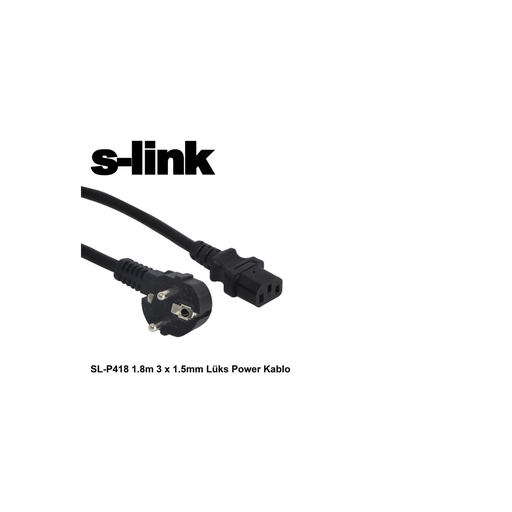 [SL-P418] S-LINK SL-P418, Power Kablosu, 1.5mm, 1.8mt