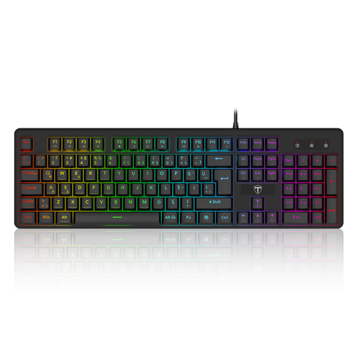 [T-TGK207] T-DAGGER T-TGK207, VALRAV, USB Kablolu, Türkçe Q, RGB Backlight, Membran Tuşlar, 104 Tuşlu, Multimedya, Gaming Klavye