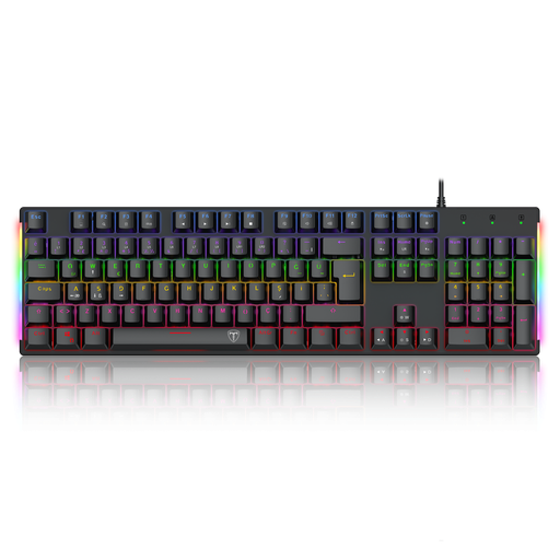 [T-TGK310-RD] T-DAGGER T-TGK310-RD, NAXOS, USB Kablolu, Türkçe Q, Rainbow Backlight, Red Mekanik Switch, 104 Tuşlu, Gaming Klavye