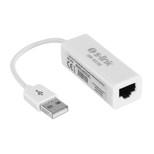 [SW-KC30] S-LINK SW-KC30, USB2.0 To RJ45, Ethernet Kartı