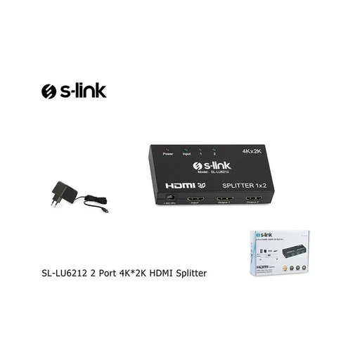 [SL-LU6212] S-LINK SL-LU6212, HDMI Çoklayıcı, 1Giriş, 2Çıkış, (1PC-2Monitör)