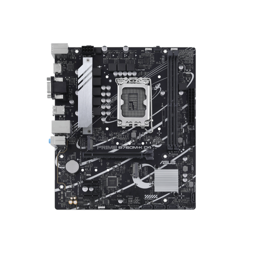 [PRIME-B760M-K-D4] ASUS PRIME B760M-K D4, 2xDDR4, 2x M.2, D-SUB, HDMI, 12-13.14.Nesil, LGA1700 Soket, Anakart