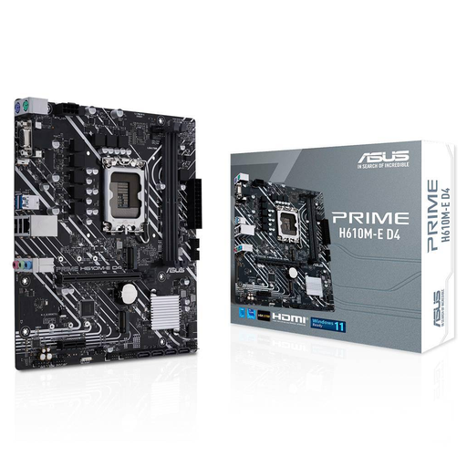 [PRIME-H610M-E-D4-CSM] ASUS PRIME H610M-E D4-CSM, 2xDDR4, 2x M.2, D-SUB, HDMI, DP, 12-13.14.Nesil, LGA1700 Soket, Anakart