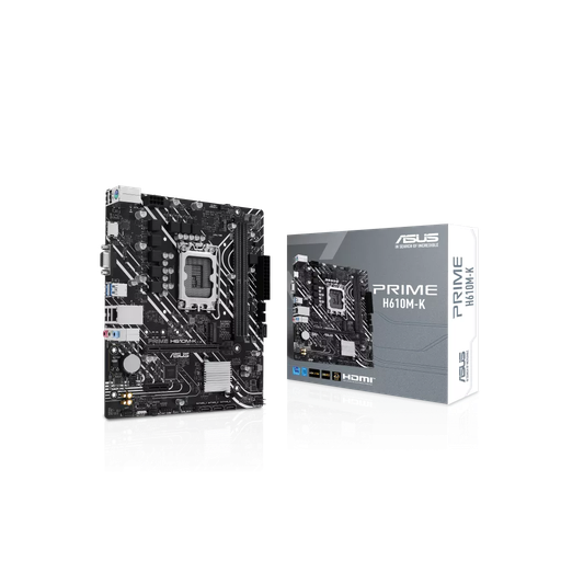 [PRIME-H610M-K-D5] ASUS PRIME H610M-K, 2xDDR5, M.2, D-SUB, HDMI, 12-13.14.Nesil, LGA1700 Soket, Anakart