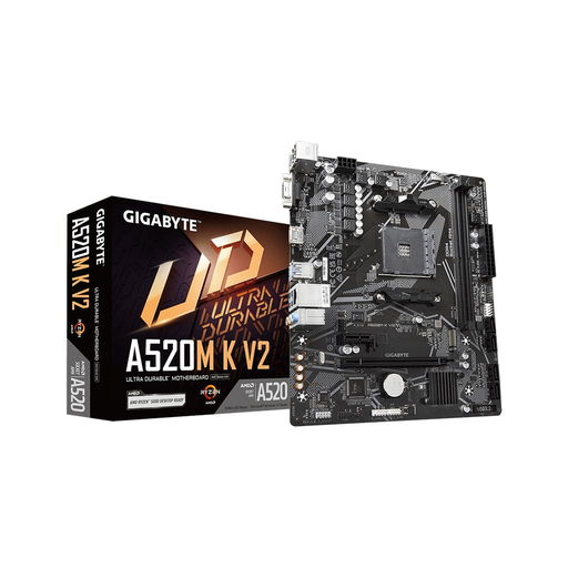 [A520M-K-V2] GIGABYTE A520M-K V2, 2xDDR4, 1x M.2, D-SUB, HDMI, AM4 Soket Anakart