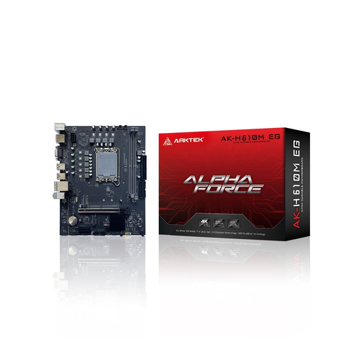 [AK-H610M-EG] ARKTEK ALPHA FORCE, AK-H610M EG, 2xDDR4, M.2, D-SUB, HDMI, DP, 12-13.14.Nesil, LGA1700 Soket, Anakart