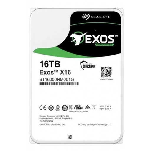 [ST16000NM001G] SEAGATE EXOS X16, ST16000NM001G, 3.5", 16TB,  256Mb, 7200 Rpm, 7/24 Enterprise, DATA CENTER-GÜVENLİK-NAS-SERVER, HDD